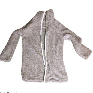 Super soft comfy Wrap fuzzy warm gray jacket